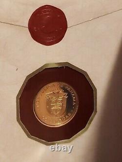 Panama 1975 100 Balboa Gold Coin Gem Proof 90% Gold 8.16 Grams In Sealed Cachet