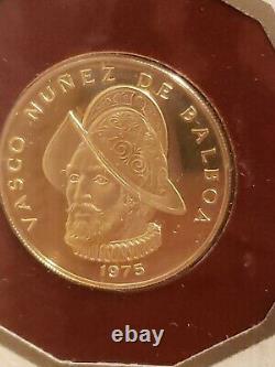 Panama 1975 100 Balboa Gold Coin Gem Proof 90% Gold 8.16 Grams In Sealed Cachet