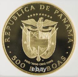 Panama 1975 FM 41.7 Gram 90% Gold 500 Balboa NGC PF70 500th Anniversary of Birth