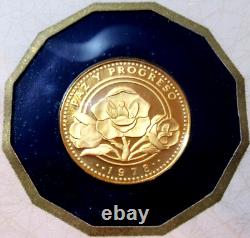 Panama 1978 One Hundred Balboa 8.16 grams Proof Gold Coin Dove Orchid