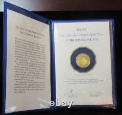 Panama 1978 One Hundred Balboa 8.16 grams Proof Gold Coin Dove Orchid