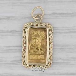 Panda Mini Gram 1985 Credit Suisse Gold Bar Pendant 14k 999 Bar 1 gram Swiss