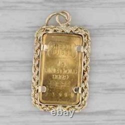 Panda Mini Gram 1985 Credit Suisse Gold Bar Pendant 14k 999 Bar 1 gram Swiss