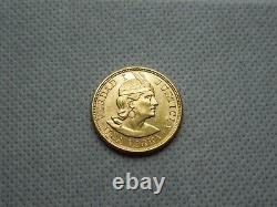 Peru 1962 ZBR Libra Gold Coin 7.98grams LOW MINTAGE 1 of 6203 Minted