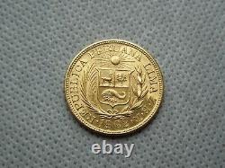 Peru 1962 ZBR Libra Gold Coin 7.98grams LOW MINTAGE 1 of 6203 Minted