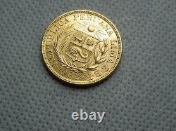 Peru 1962 ZBR Libra Gold Coin 7.98grams LOW MINTAGE 1 of 6203 Minted