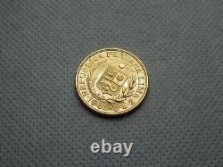 Peru 1962 ZBR Libra Gold Coin 7.98grams LOW MINTAGE 1 of 6203 Minted