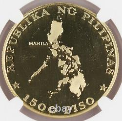 Philippines 1976 20 Gram 90% Gold 1500 Piso Proof Coin NGC PF68 I. M. F. Meeting