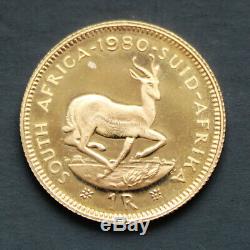 Pièce Or 1 Rand Afrique du Sud année 1980 South Africa Gold Coin 3,99 grammes