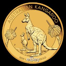 Pièce or 1/10 once 3,11 grammes Kangourou Australie 2020 1/10 oz Gold Kangaroo