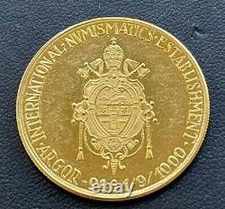 Pope John XXIII 98.61% 7 Gram Gold Medal International Numismatics Establishment