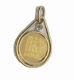 Pretty 18k Gold Diamond Pendant With 1 Gram Rare France. 999 Fine Gold K24 Coin