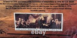 Pure 24k? Gold Declaration Of Independence Aurum 2 Dollar Bill Display CoA? S/N