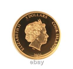 Pure Gold 1/2 Gram US State Animal Series 2021 G$5 Certified Coin