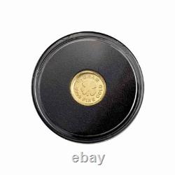 Pure Gold Rounds. 5 Gram. 9999 Pure Lucky Bullion Coin In Capsule