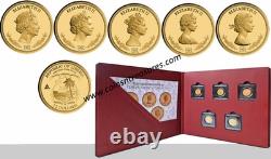 QE II Portraits on Sovereign 5 Coin collection 1/1000 999 Gold