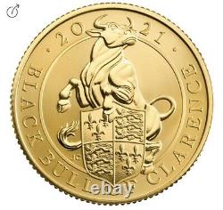 Queens Beasts 2021 U. K. Gold Proof Quarter Ounce Ten coin Set (10 x 7.8 Grams)