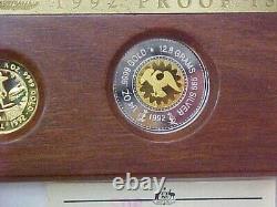 RARE 1992 Australia 5-Coin Gold Nugget Proof Set (Eagle Privy) 500 MINTED IN BOX