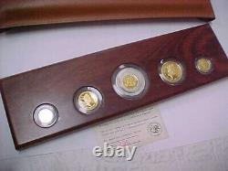 RARE 1992 Australia 5-Coin Gold Nugget Proof Set (Eagle Privy) 500 MINTED IN BOX