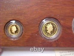 RARE 1992 Australia 5-Coin Gold Nugget Proof Set (Eagle Privy) 500 MINTED IN BOX