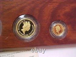 RARE 1992 Australia 5-Coin Gold Nugget Proof Set (Eagle Privy) 500 MINTED IN BOX