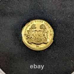 RARE 2020 Big Cats Lion 1/2 gram Gold $4 Sierra Leone Proof Coin