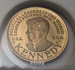 RARE Paris Mint JFK Political World Leaders Gold Coin 1.5g. 920 Kennedy Medal