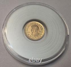 RARE Paris Mint JFK Political World Leaders Gold Coin 1.5g. 920 Kennedy Medal