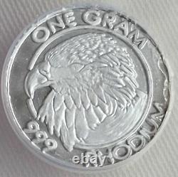 RHODIUM Eagle 1 Gram 99.9% Pure Cohen Mint Coin More Rare than Gold, Palladium