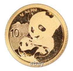 Random Year 10 Yuan People's Republic Of China 1g. 999 Gold Panda Coin Sealed