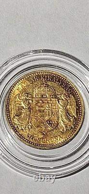 Rare 1904 Hungary 10 Korona Gold Coin Tough Date