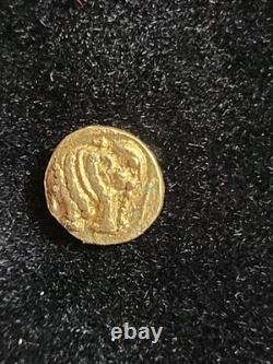 Rare Gold India Fanam Coin Elephant Design. 3 Grams