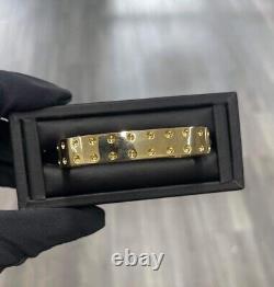 Rare Roberto Coin 18KT GOLD Solid Square Bangle Poi's Moi Bracelet 34.5 Grams