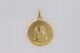 Religious Virgin Mary Coin Pendant Without Chain 14k Yellow Gold 5.89 Grams