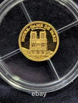 Republic of Congo Half Gram Proof Gold. 999 Notre-Dame De Paris