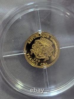 Republic of Congo Half Gram Proof Gold. 999 Notre-Dame De Paris