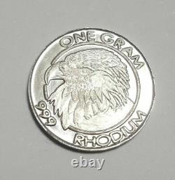 Rhodium Bullion Coin 1 Gram 99.9% Rarer Than Gold Platinum Palladium Bar