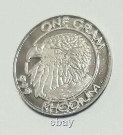 Rhodium Bullion Coin Rarer Than Gold Platinum Palladium Bar 1 Gram 999 Pure