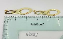 Roberto Coin 14K Yellow Gold Chic and Shine Dangle Drop Earrings 11.5 Grams 2.6