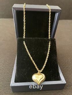 Roberto Coin 14k gold Necklace/18 with a 14k gold heart Gold 8grams