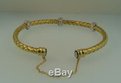 Roberto Coin 18K Diamond Silk Weave Bracelet-18.4 Grams