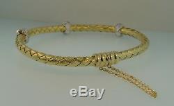 Roberto Coin 18K Diamond Silk Weave Bracelet-18.4 Grams