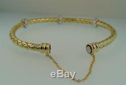 Roberto Coin 18K Diamond Silk Weave Bracelet-18.4 Grams