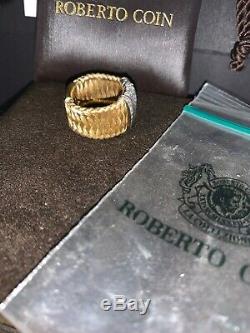 Roberto Coin 18K Primavera Ring 11.9 Grams With 80 Round Brilliant Cut Diamonds