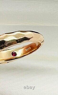 Roberto Coin 18K Rose Gold Ladies Dome Ring Size 6.5 / 7.9 grams