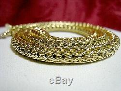 Roberto Coin 18k Gold Woven Wheat Chain Heavy Necklace Choker 34 Grams 16.25