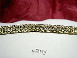 Roberto Coin 18k Gold Woven Wheat Chain Heavy Necklace Choker 34 Grams 16.25