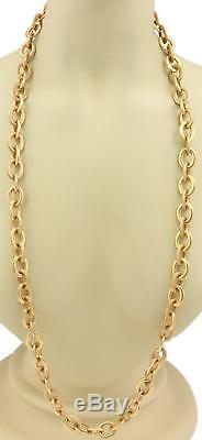 Roberto Coin 18k Pink Gold Large Oval Link Chain Long Necklace 160 grams 39L