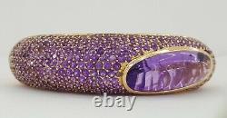 Roberto Coin Capri Plus 18K Rose Gold Pave Amethyst Bangle 58.8 Grams