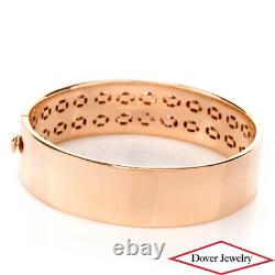Roberto Coin Diamond 2.53ct Pink Sapphire 18k Rose Gold Bangle Bracelet 46 Grams